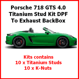 Porsche 718 GTS 4.0 Titanium DPF to Backbox fixing Kit